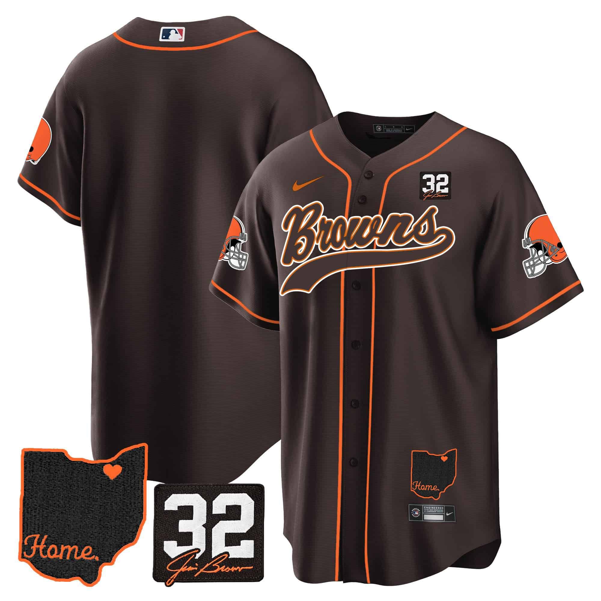 Men Cleveland Browns Blank Brown Memorial Home Patch Baseball 2024 Nike NFL Jersey style 1->indianapolis colts->NFL Jersey